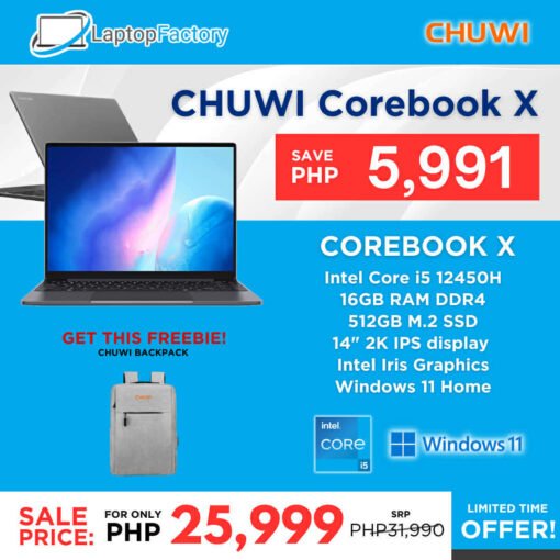 Chuwi corebook X i5 12TH GEN