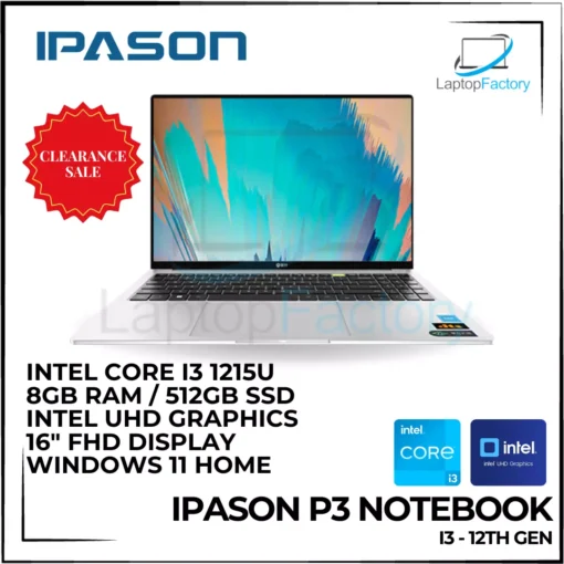 IPASON P3 Notebook i3 - 12TH GEN