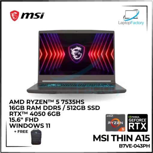 MSI Thin A15 B7VE-043PH Gaming Laptop