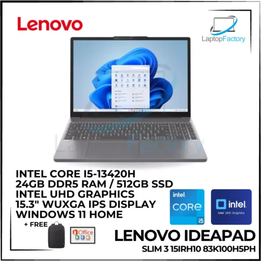 Lenovo IdeaPad Slim 3 15IRH10 83K100H5PH