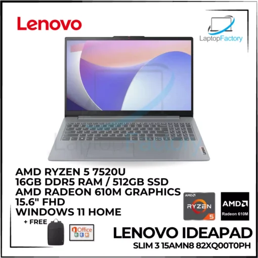 Lenovo Ideapad Slim 3 15AMN8 82XQ00T0PH