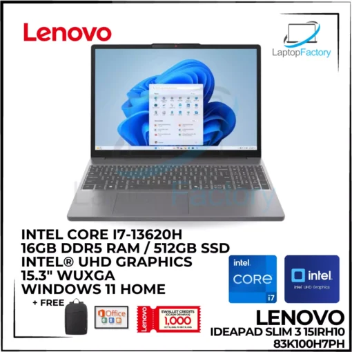 Lenovo Ideapad Slim 3 15IRH10 83K100H7PH