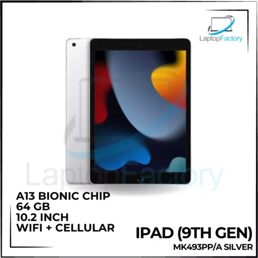 Ipad (9th Gen) 10.2inch/Wifi + Cellular 64gb (Silver)
