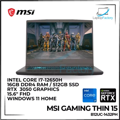MSI Gaming Thin 15 B12UC-1432PH