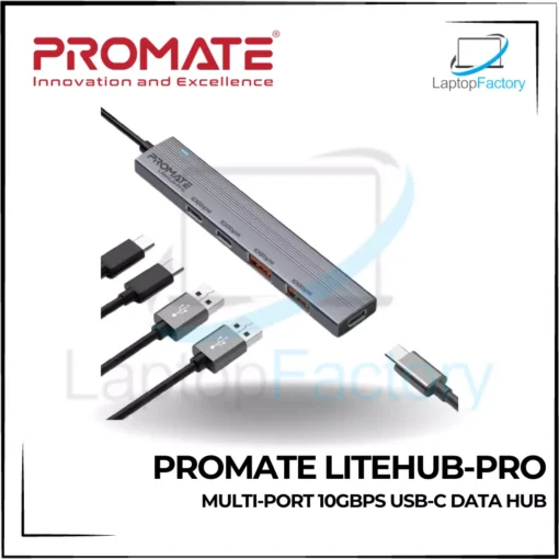 PROMATE LiteHub-Pro Multi-Port 10Gbps USB-C Data Hub