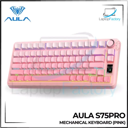 AULA S75PRO Mechanical Keyboard (Pink)
