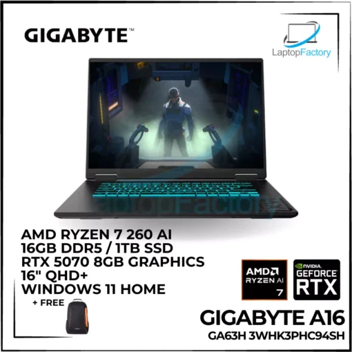 Gigabyte Gaming A16 GA63H 3WHK3PHC94SH