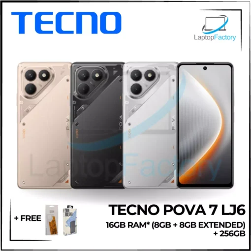 Tecno Pova 7 LJ6 Mobile Phone | 16GB RAM* (8GB + 8GB Extended) + 256GB