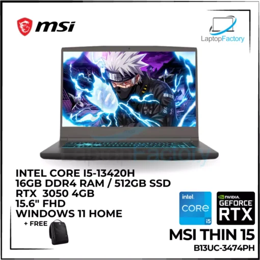 MSI Thin 15 B13UC-3474PH Gaming Laptop