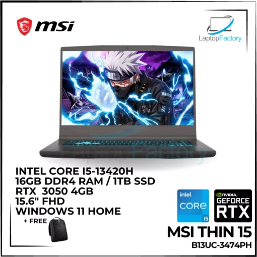 MSI Thin 15 B13UC-3474PH Gaming Laptop