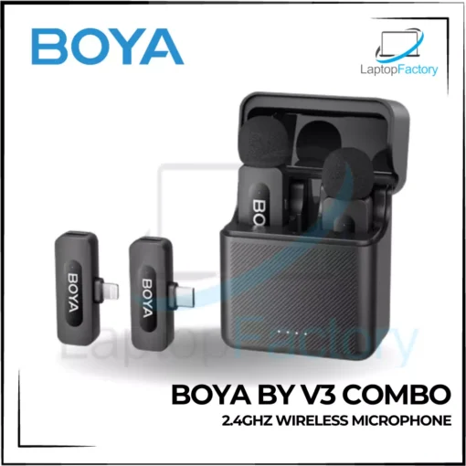 BOYA BY-V3 Combo 2.4GHz Dual-Channel Wireless Microphone