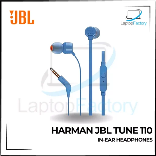 JBL Tune 110 In-Ear Headphones (Blue)