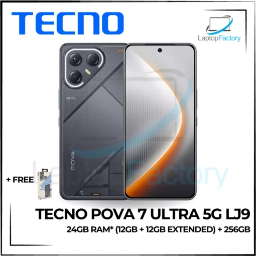 Tecno Pova 7 Ultra 5G LJ9 Mobile Phone | 24GB RAM* (12GB + 12GB Extended) + 256GB