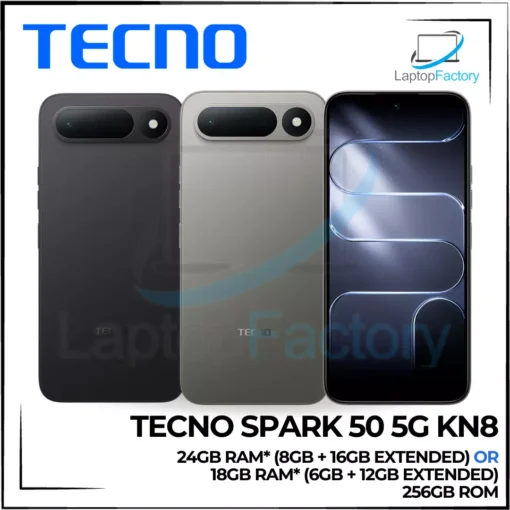Tecno Spark 50 5G KN8 Mobile Phone | 8GB/6GB RAM + 256GB ROM