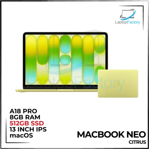 Macbook Neo A18 Pro 13" 8GB 512GB SSD (Citrus)