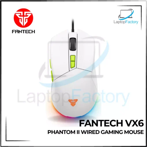 Fantech Phantom II VX6 Wired Gaming Mouse (Space Edition) - White